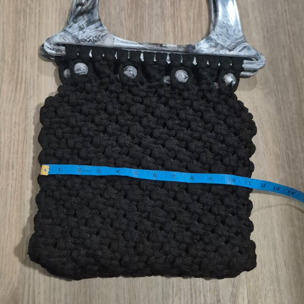 Handmade Macrame Knit Handbag - Picture 4 of 6
